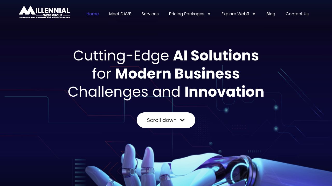 Millennial Web3 Group website preview